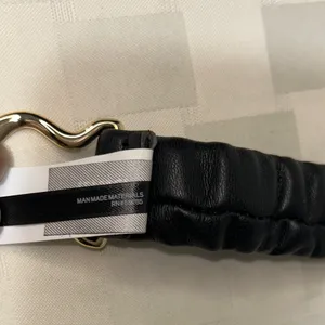 Express Black Elastic Belt with Gold Buckle thumbnail 5
