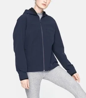 OUTDOOR VOICES Stretch Crepe Running Jacket with Hood Small thumbnail 1