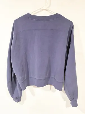 Lululemon Softstreme Perfectly Oversized Cropped Crew Blue Sweatshirt thumbnail 3