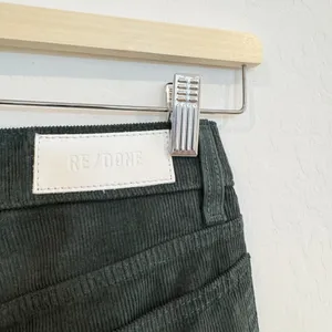 ReDone‎ 70s Loose Flare Pants Size 24 Green Corduroy Trouser Earthy Forest Fairy thumbnail 8