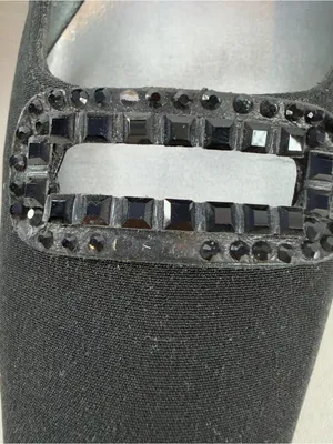 Vintage Stuart Weitzman Pointed Toe Kitten Heels with‎ Embellished Buckle Black thumbnail 3