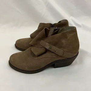Eileen‎ Fisher Brown Leather Ankle Boots Women's Size 7 Booties Crossover Strap thumbnail 4