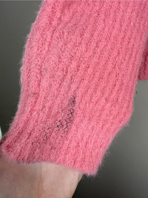 Sleeping On Snow By Anthropologie Pink Ribbed Fuzzy Open Cardigan S thumbnail 7