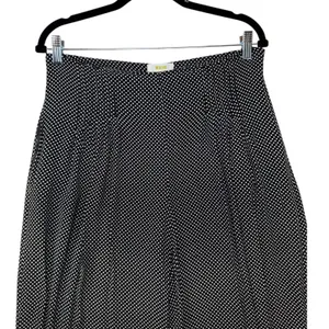 Maeve Anthropologie Polka Dot Wide Leg Pants Black White High Rise‎ Size 10 thumbnail 3