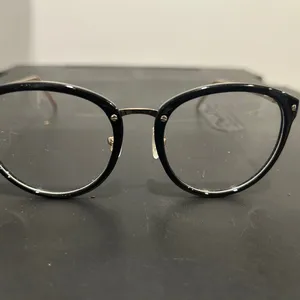Chic Gold Frame Glasses Black thumbnail 3