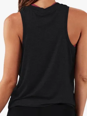 Laslulu Black Crop Tops Sleeveless Workout Tank Top Racerback Cropped Flowy M thumbnail 2