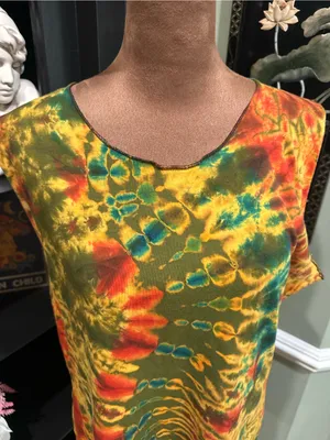 Karma Circle USA Sleeveless Dye Top – Multicolor Swirl – Size L/XL NWT thumbnail 2