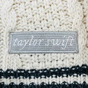 Taylor Swift Folklore The Cardigan OG 2020 Silhouette Cream Knit Top Size XS-Sm thumbnail 3