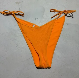 Aerie Bright Orange Tie-Side Bikini Bottom swim cheekiest large thumbnail 1