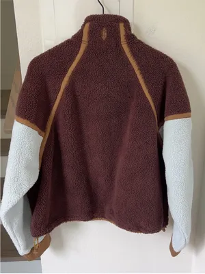 Free People FP Movement Mountain High Colorblock Half-Zip Fleece Cocoa Sky Combo thumbnail 4