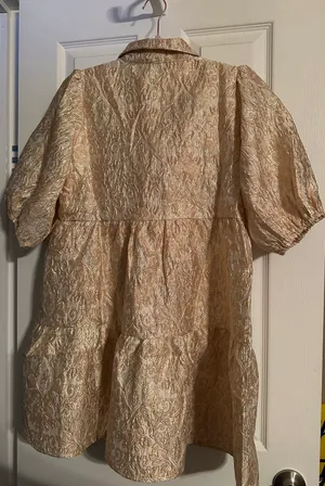 Olivaceous Gold Ruffle Dress thumbnail 2