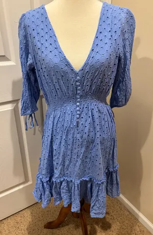 Taylor Mini Dress Blue Size 14 thumbnail 1