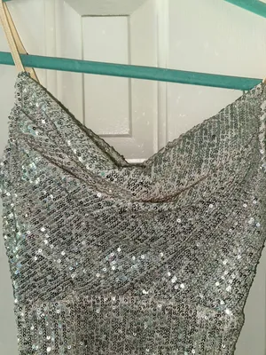 Hello Molly Silver Cowl Neck Dress thumbnail 5