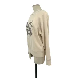 Zadig & Voltaire Top Upper Rock and Roll Strass‎ Pullover Sweatshirt Cream Small thumbnail 6