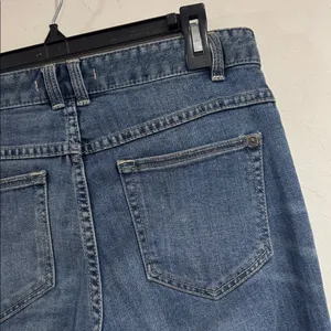 Free People Jeans Womens 26 Blue Denim Pockets Mid Rise Flared Grunge Hippie Y2K thumbnail 6