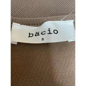 Bacio Women's Brown Rib Knit Sleeveless One Shoulder Yoga Bodysuit Tank Top Sz S thumbnail 3