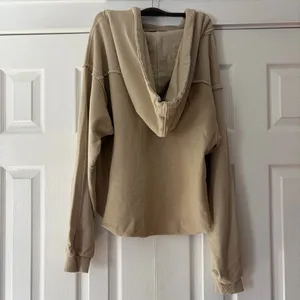 We The‎ Free Beige Backyard Hoodie with Navy Accents Size Small EUC thumbnail 4