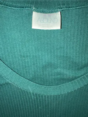 Abound Dark Green Ribbed Crewneck Top thumbnail 2