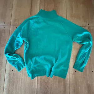 J.Crew Womens Teal Green Button Collar Mock Neck‎ Raglan Sweatshirt Size M thumbnail 5
