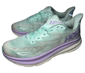 Hoka One One Women’s 8.5 B Seafoam Green Purple Clifton 9 Running Shoes Sneakers thumbnail 1