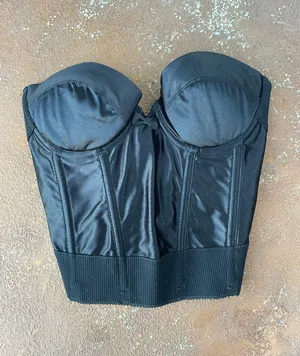 Vintage black corset sz 34a thumbnail 1