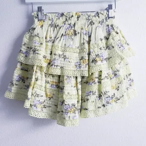 Aerie Rock Ruffle Floral Mist Yellow Mini Skirt thumbnail 5