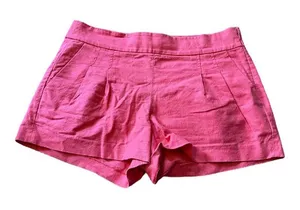 J.Crew Pink Linen Blend Shorts Summer Casual Chic‎ Size 4 thumbnail 1