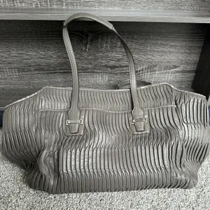 Coach Taylor‎ Gathered Leather Alexis Carryall Tote F25252 Grey Shoulder Handbag thumbnail 2