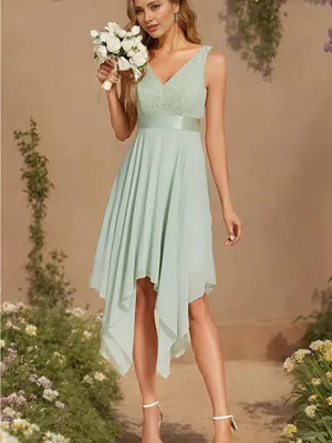 Ever-Pretty Women's Spring V Neck Lace Chiffon A Line Dress thumbnail 2