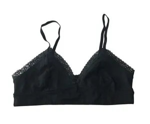 Jenni Intimates On Repeat Wide Lace Trim Bralette Deep Black XL thumbnail 1