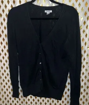 Old Navy black cardigan size M thumbnail 1