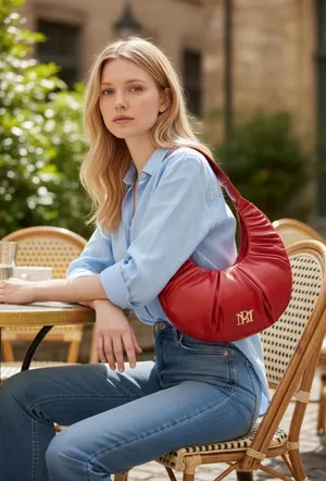 Badgley Mischka Studio Pleats Hobo Shoulder Bag thumbnail 1