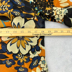 Molly Bracken Floral Print Mini‎ Dress Long Sleeve Sheer Chiffon Boho Small Chic thumbnail 7