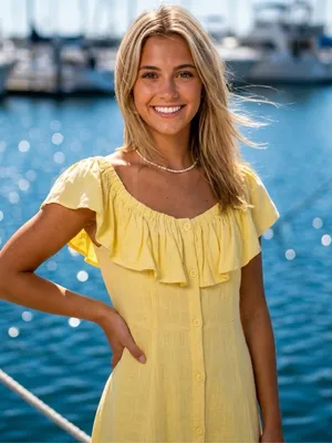 Forever 21 Linen Blend Off-Shoulder Button Down Dress thumbnail 15