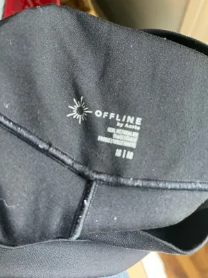 Aerie OFFLINE Black Crossover Flare Leggings thumbnail 5