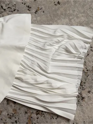 Zara White Sleeveless Double-Breasted Pleated Midi Dress thumbnail 5