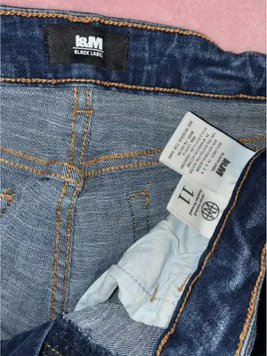 I&M Black Label Jeans Size 11 Juniors Women's Structured Denim Blue Wash Stretch thumbnail 2