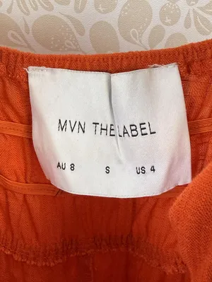 MVN The Label Orange Feast of Fire Linen Blend Sleeveless Maxi Dress - Size - 4 thumbnail 10