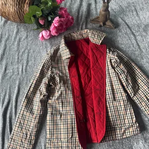 Stylish Red Quilted Utility Jacket Size 6 thumbnail 3