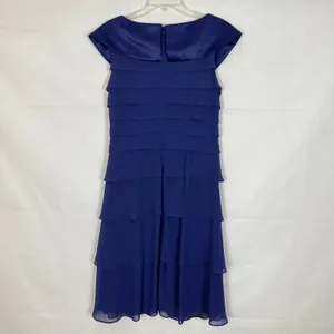 Alex Evenings Ruffed Midi Dress Womens 10 Party Cocktail Wedding Formal Glam thumbnail 7
