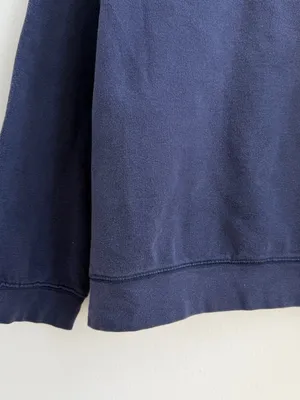 Varsity Football Oversized Navy Off The Shoulder Sweatshirt thumbnail 13