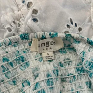 turquoise flowy mini dress Blue thumbnail 3