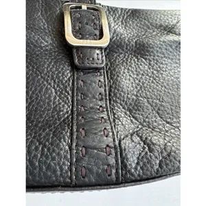Vintage COLE HAAN Bag Black Pebbled Leather Soft Pebbled Leather Clutch thumbnail 8