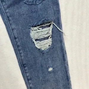 PacSun Distressed Denim Jeans Womens Blue High Rise Straight Leg Cotton‎ thumbnail 8