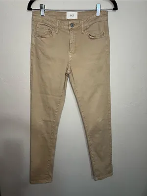 BKE Buckle Cream Skinny‎ Chino Pants Mid Rise Stretch Casual Neutral Jeans thumbnail 2