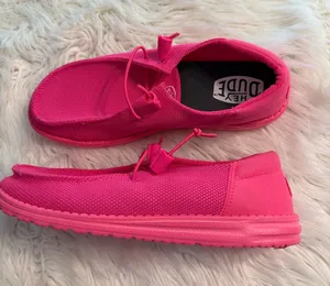 Hey Dude Hot Pink Lightweight Slip-On Sneakers size 9W BNWOT thumbnail 1