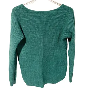 Aritzia Wilfred Size Medium Grey‎ Wool V Neck Long Sleeve Sweater thumbnail 5