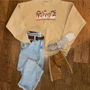 Vintage Hanes Snowman Christmas Sweatshirt XL thumbnail 2