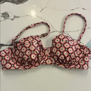 Shade & Shore Pink Floral Bikini Top 36 B thumbnail 3