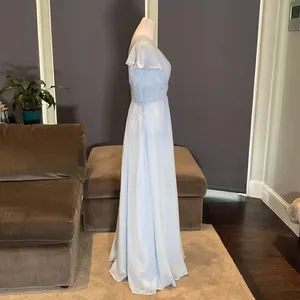 Women’s Blue Chiffon Full Length Bridesmaid Prom Party Dress Size 6 NWOT thumbnail 4